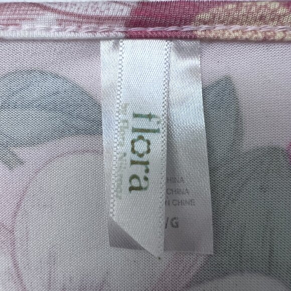 Flora Nikrooz Pink Floral Kimono Robe Ultra Soft Lightweight Lounge Wrap Large - Picture 7 of 13